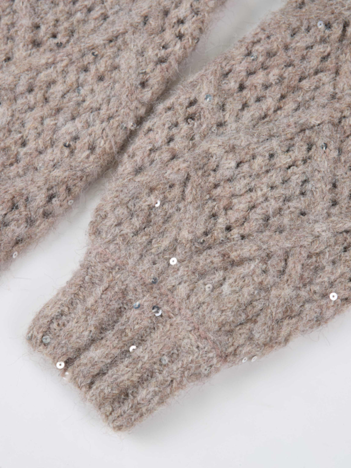 Crochet Sparkle Sweater - Neutral Tones