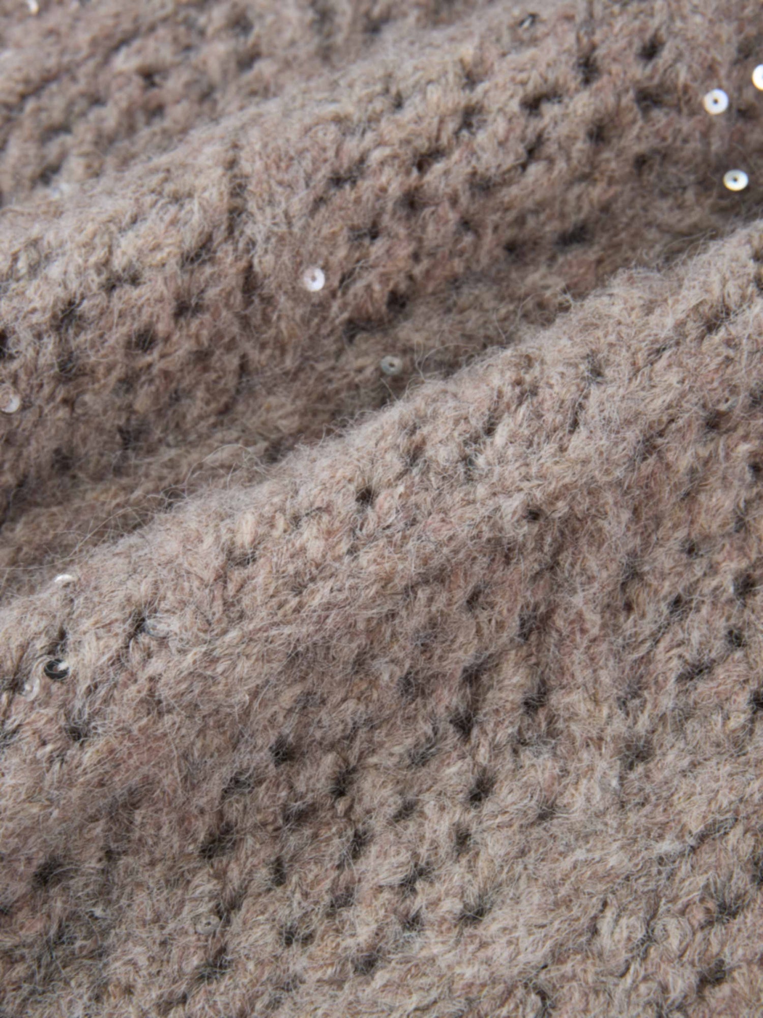 Crochet Sparkle Sweater - Neutral Tones