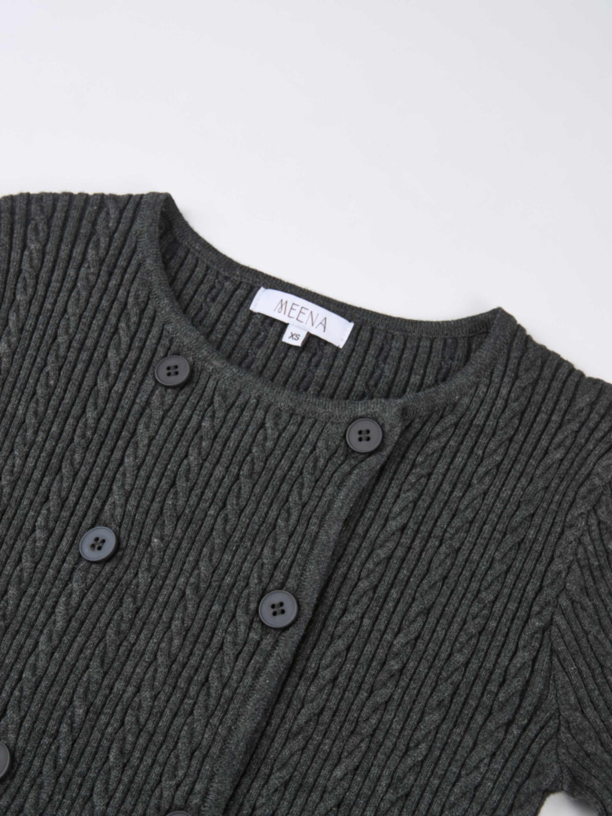 Double Breasted Cardigan - Grey