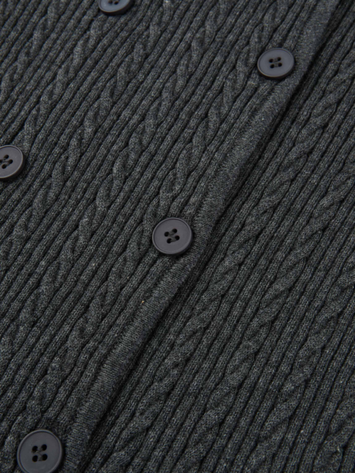 Double Breasted Cardigan - Grey