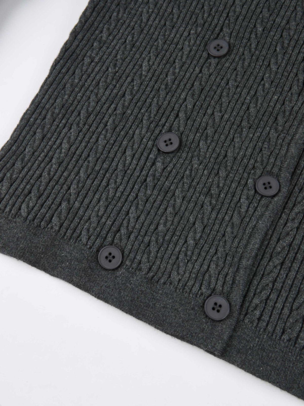 Double Breasted Cardigan - Grey