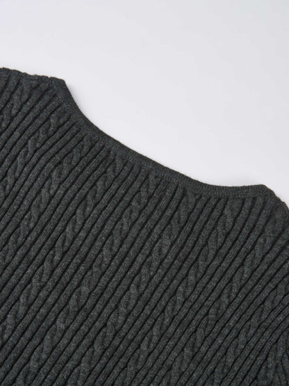 Double Breasted Cardigan - Grey