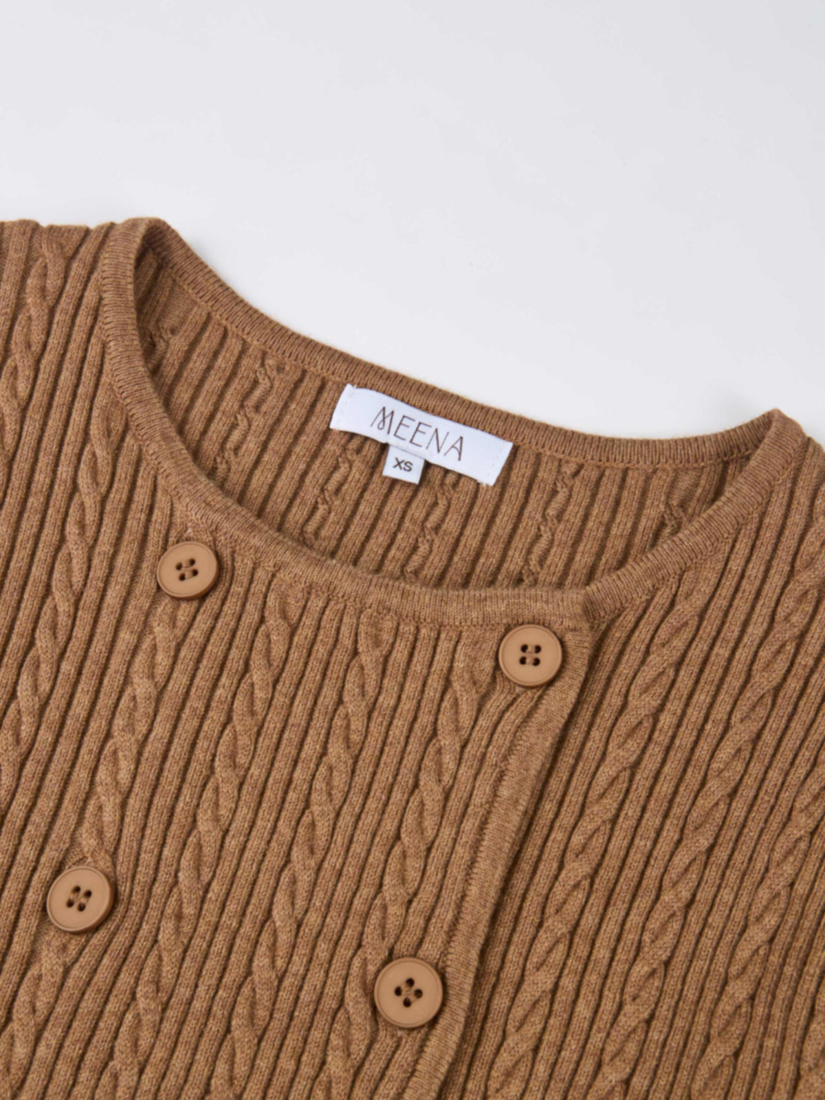 Double Breasted Cardigan - Camel