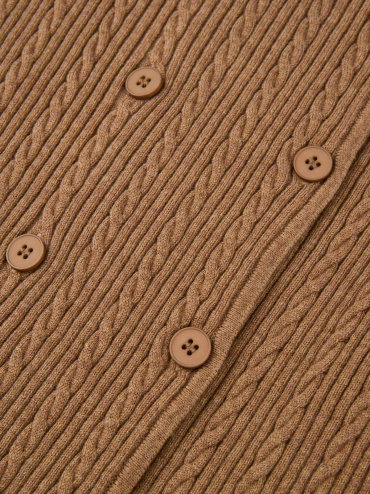 Double Breasted Cardigan - Camel
