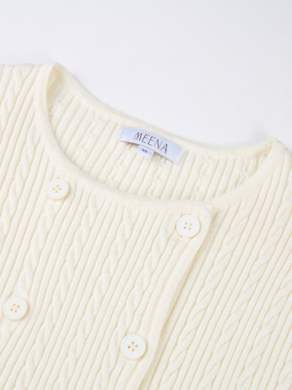 Double Breasted Cardigan - Cream
