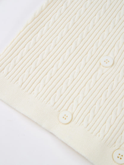 Double Breasted Cardigan - Cream
