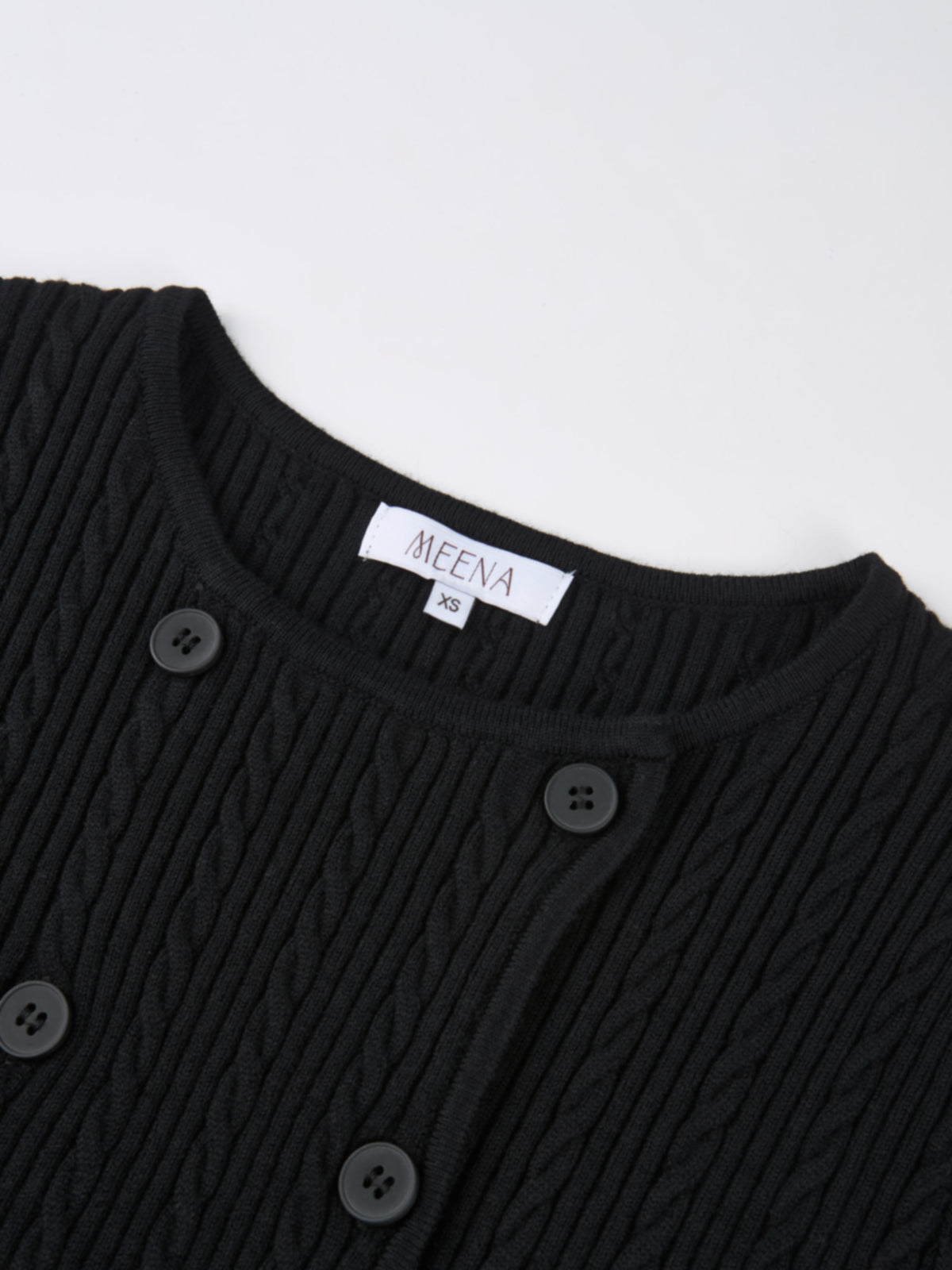 Double Breasted Cardigan - Black