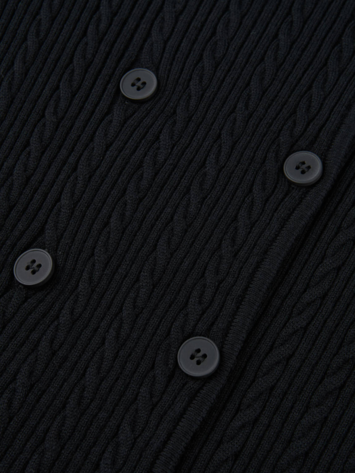 Double Breasted Cardigan - Black