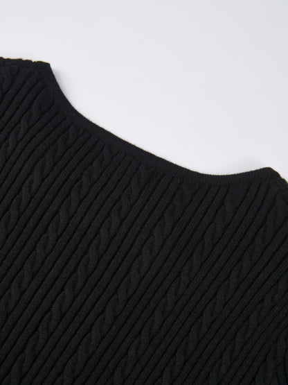 Double Breasted Cardigan - Black