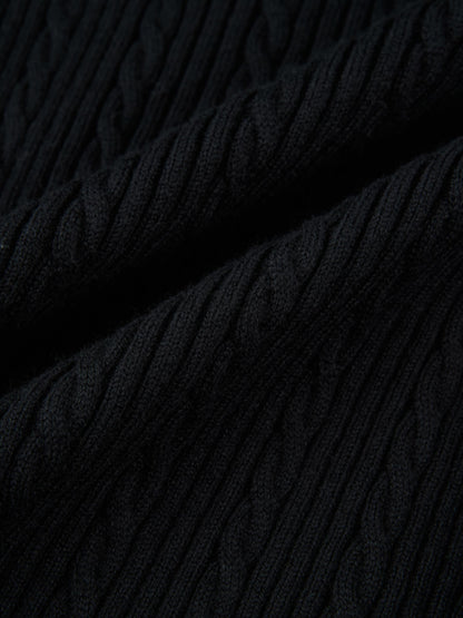 Double Breasted Cardigan - Black