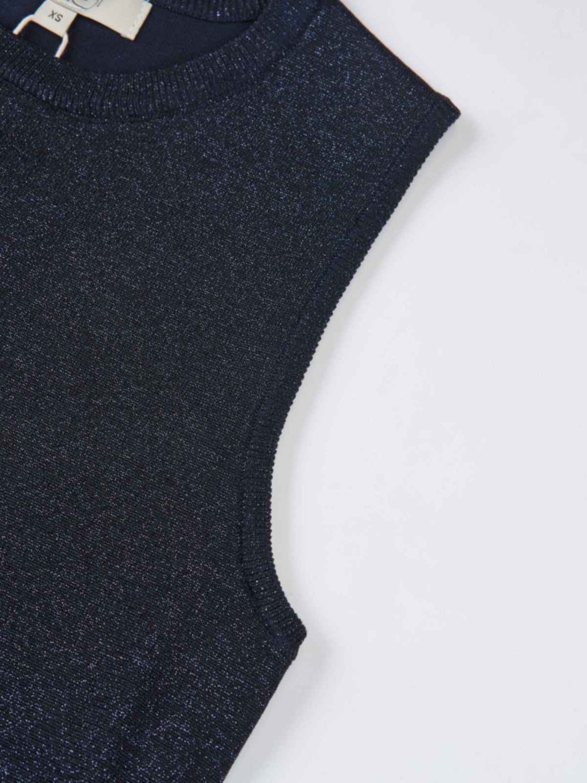 Lurex Sleeveless Top - Blue
