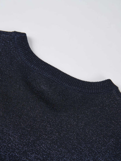 Lurex Sleeveless Top - Blue