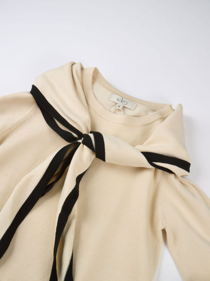 Shawl Collar Sweater - Cream