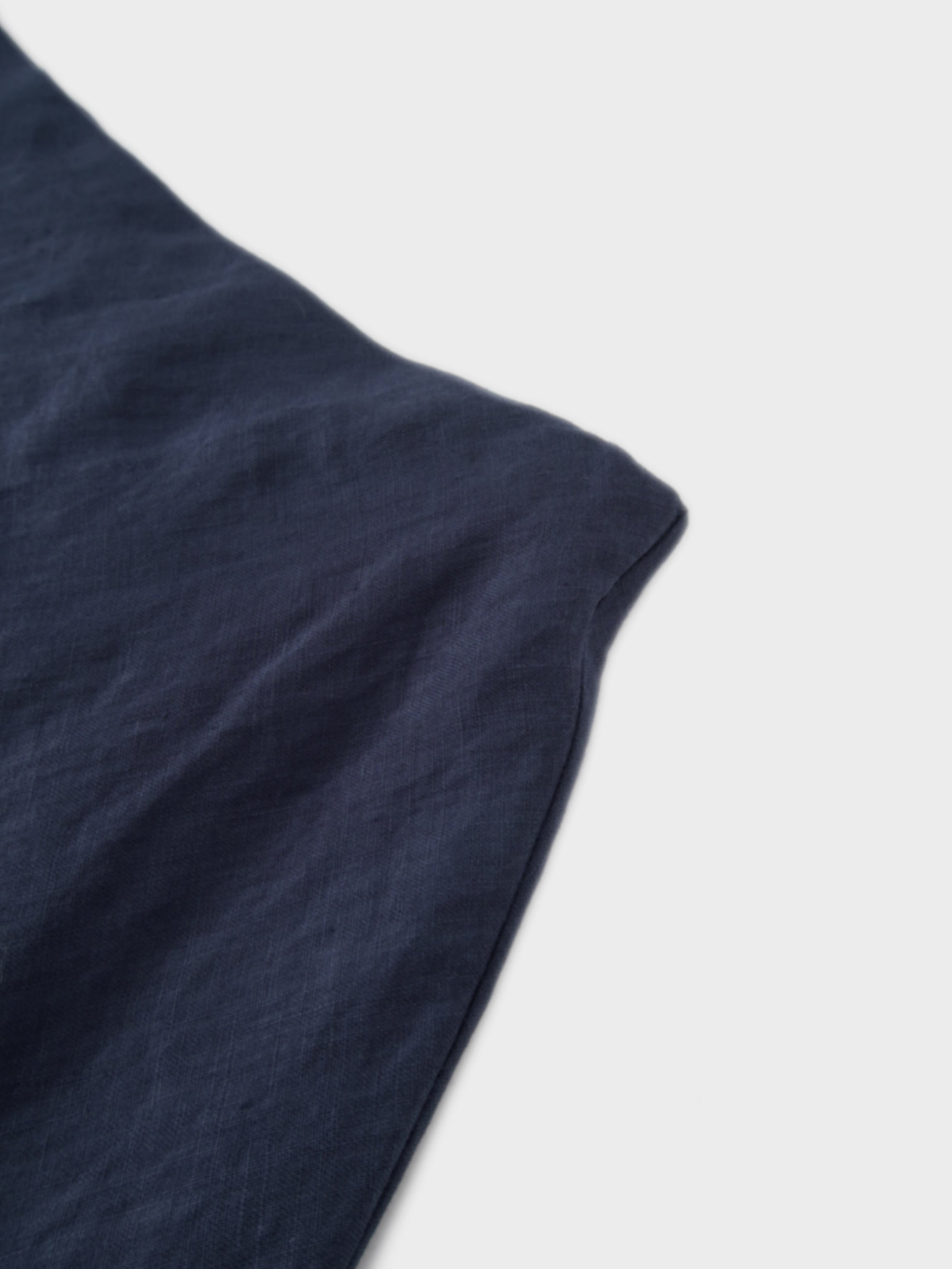 Linen Slip Skirt-Navy