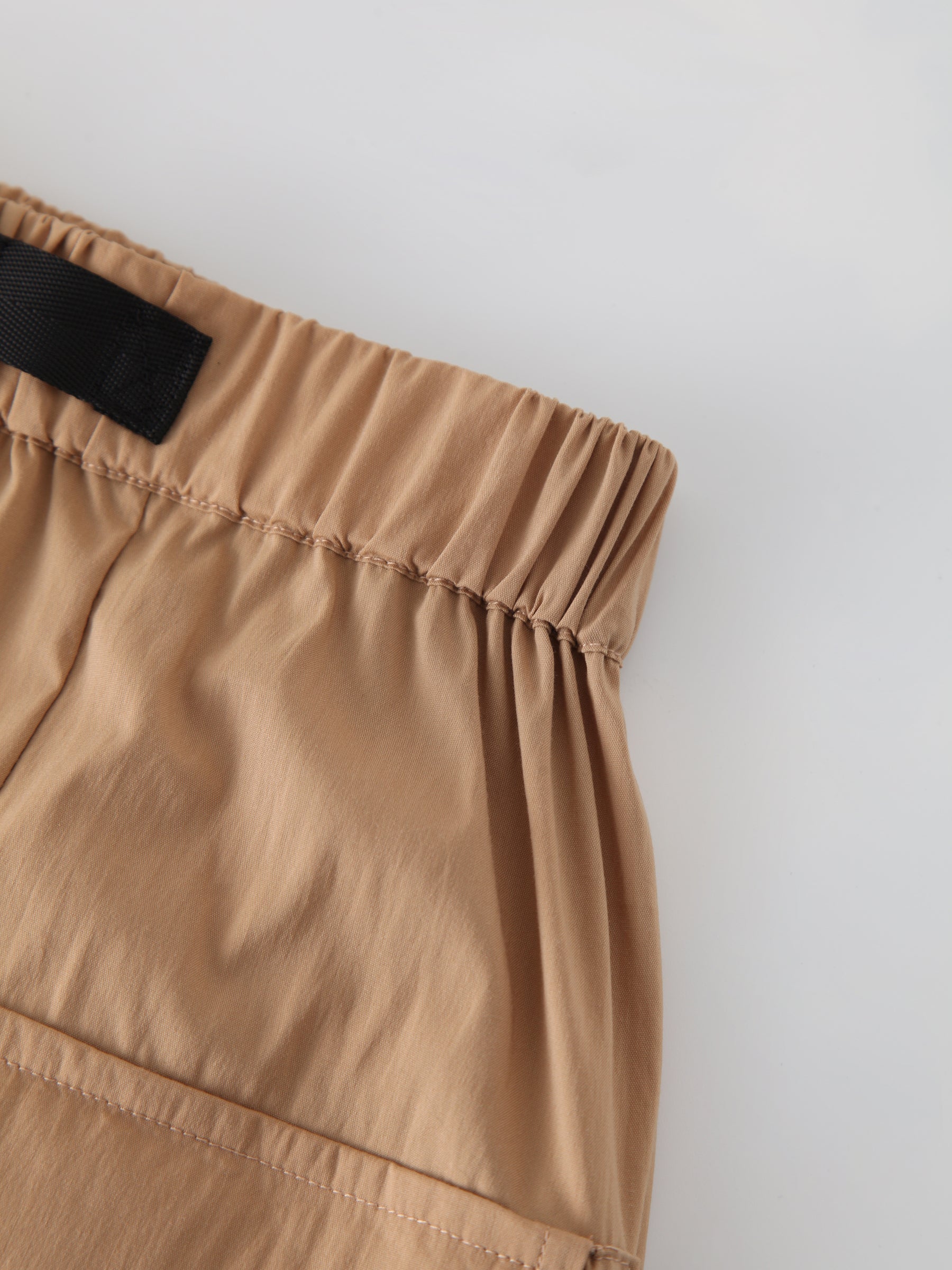 Buckle Cargo Skirt-Tan