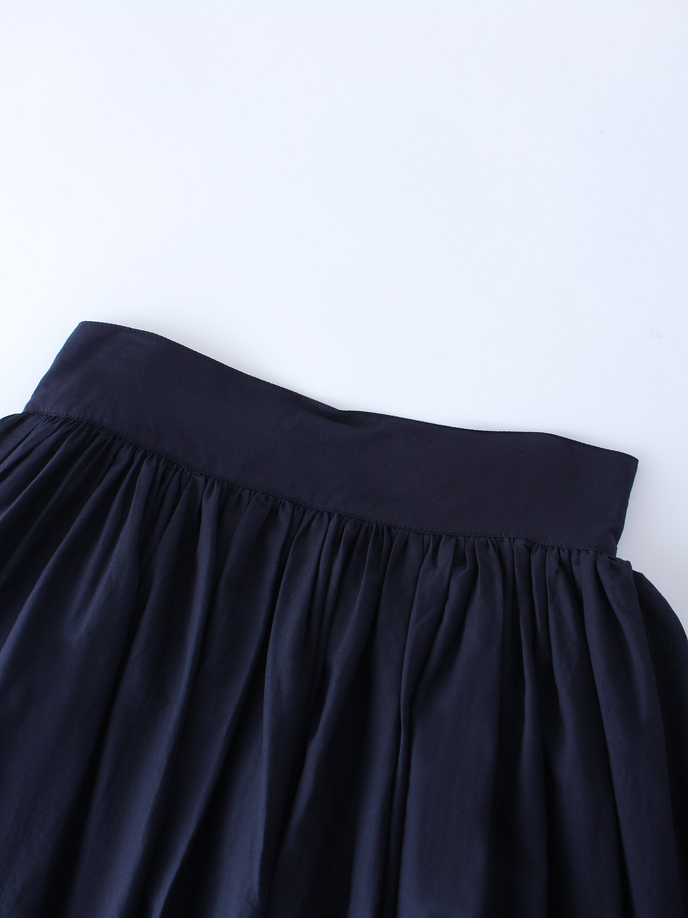 Eyelet Trimmed Skirt-Navy