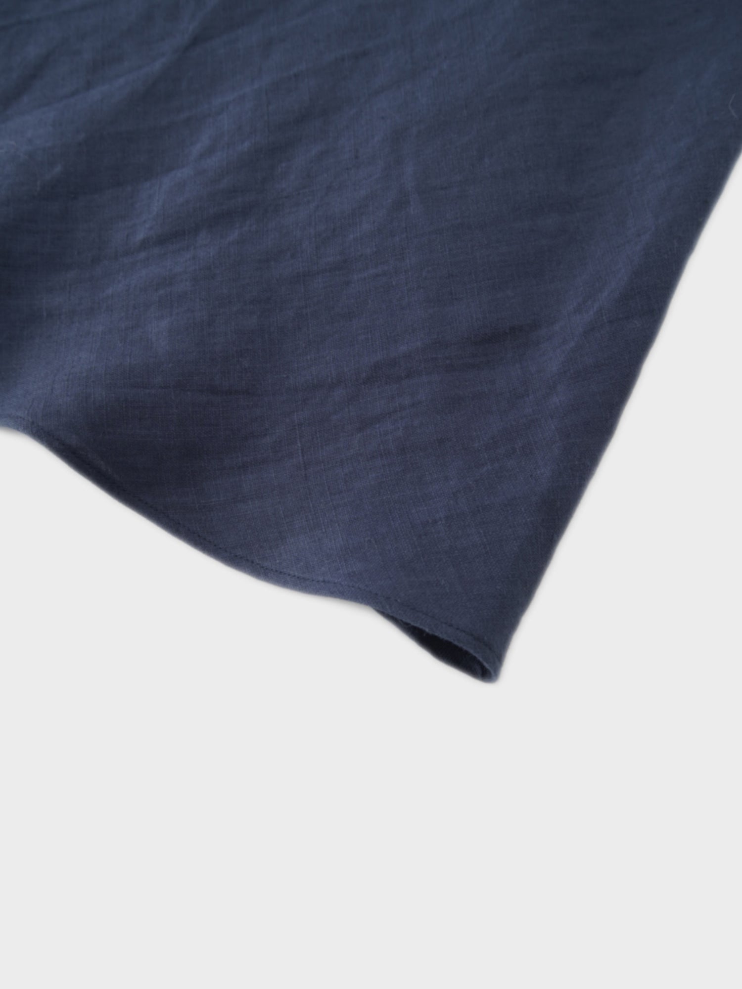 Linen Slip Skirt-Navy