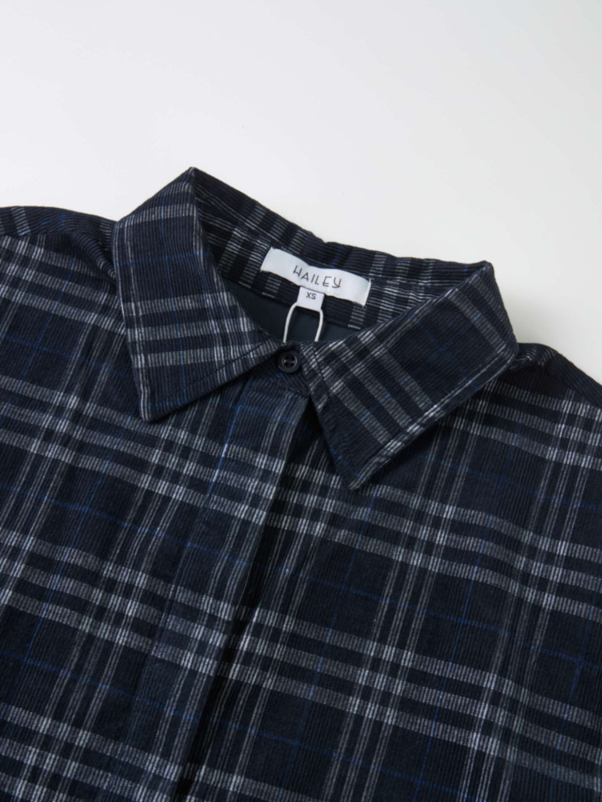 Corduroy Plaid Dress - Navy Plaid