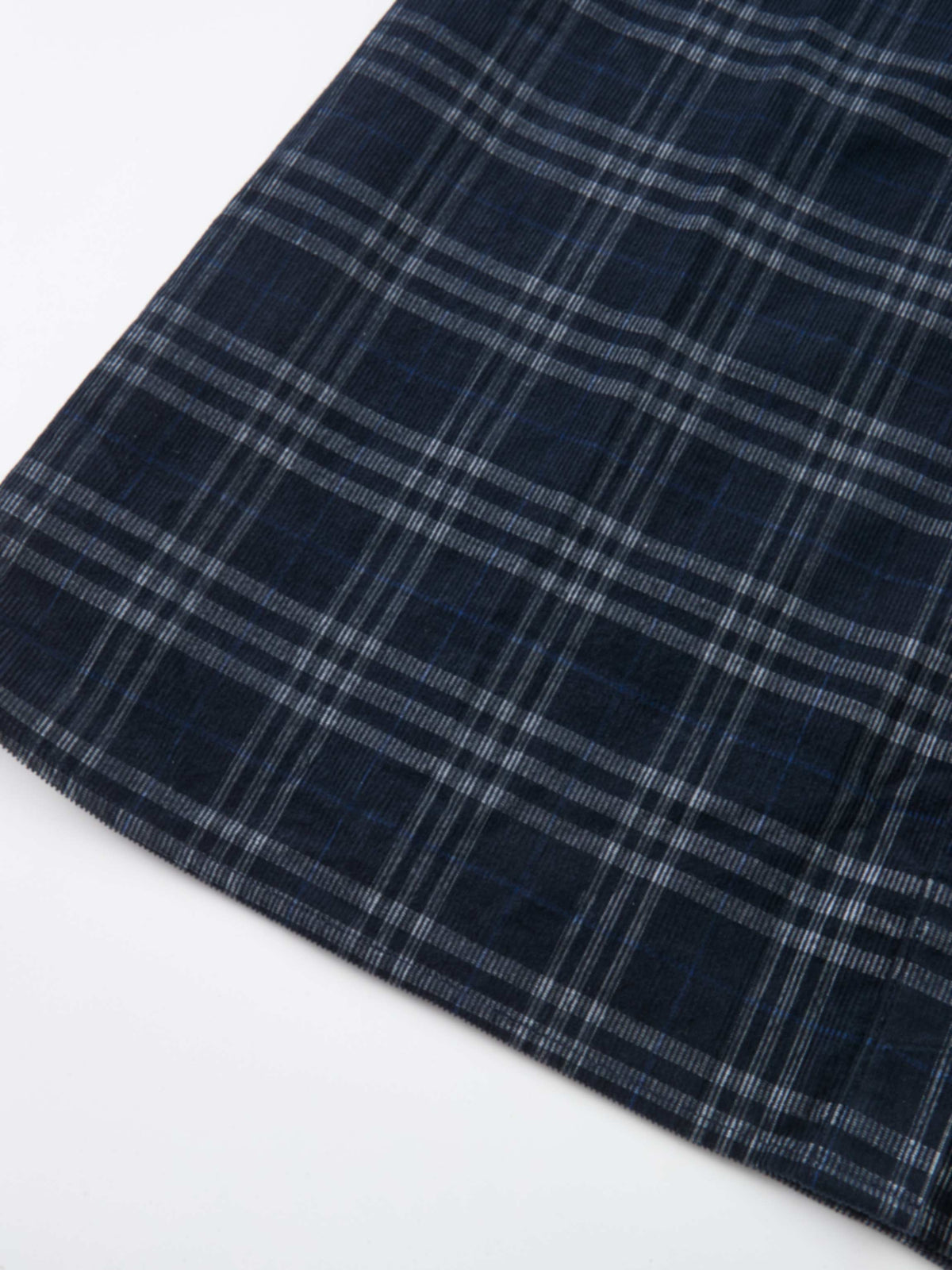 Corduroy Plaid Dress - Navy Plaid