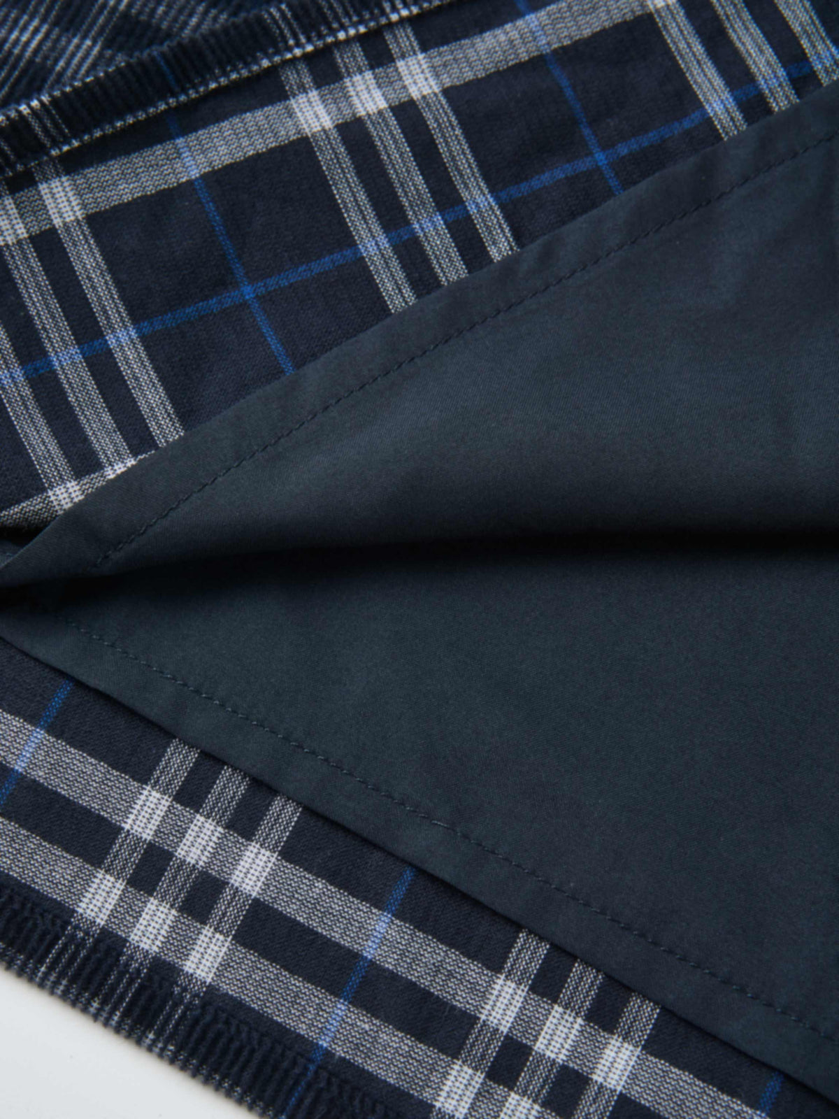 Corduroy Plaid Dress - Navy Plaid