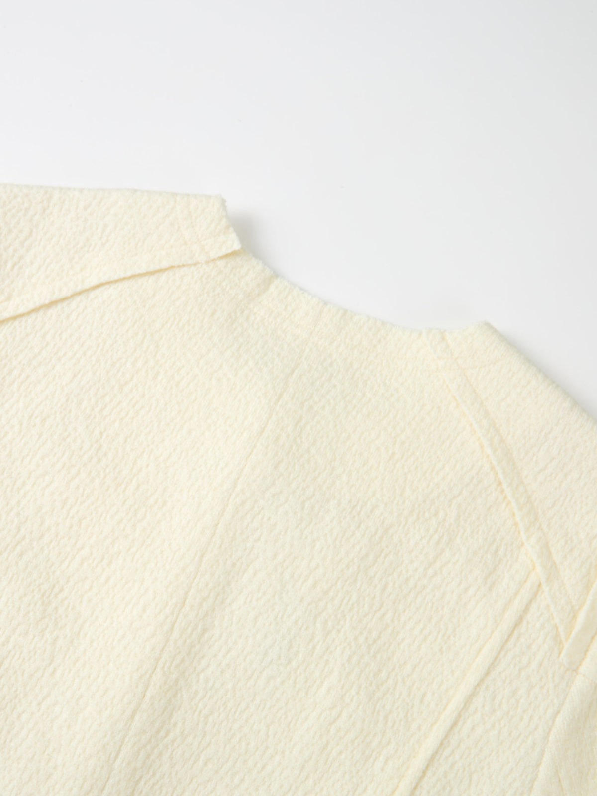 Mini Gold Button Peplum Top - Cream