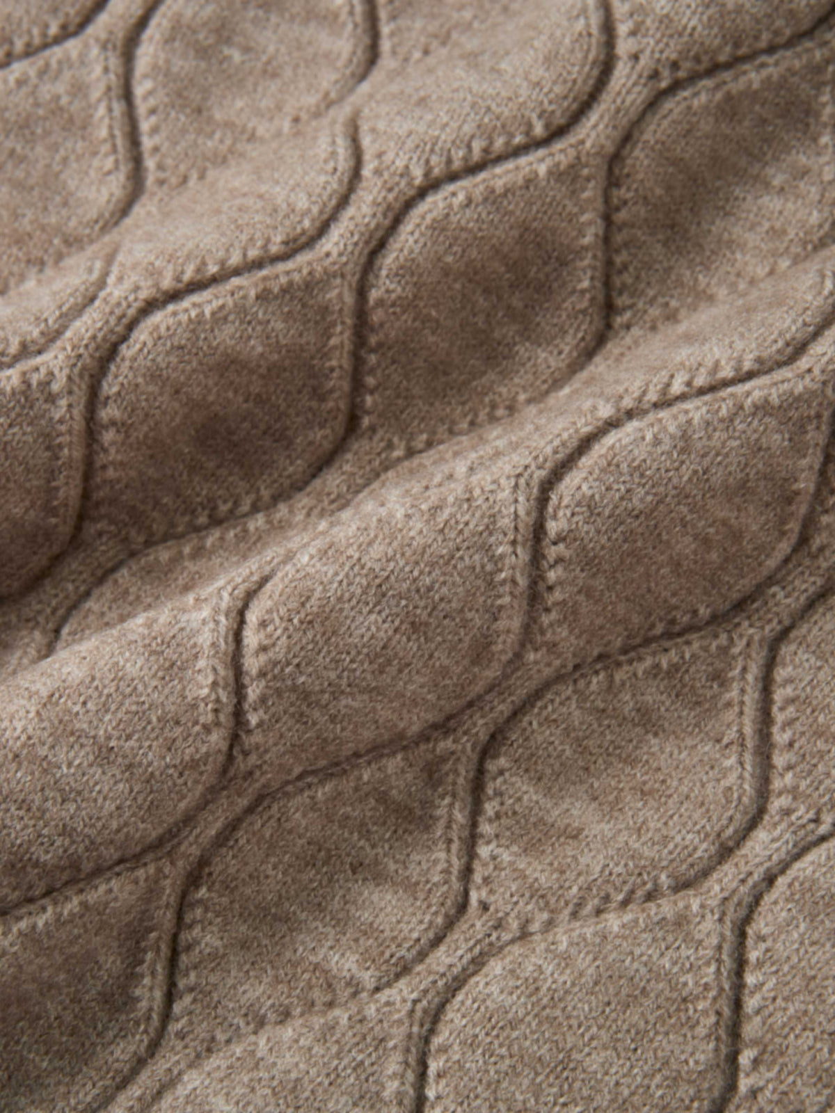 Scalloped Edge Hourglass Sweater - Oatmeal
