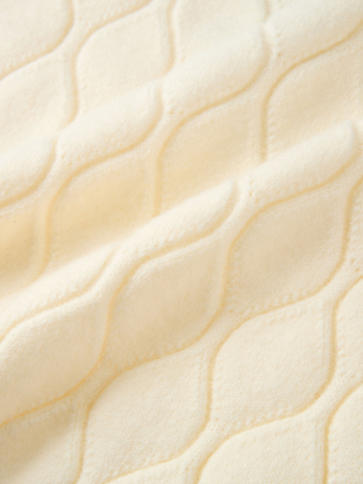 Scalloped Edge Hourglass Sweater - Cream
