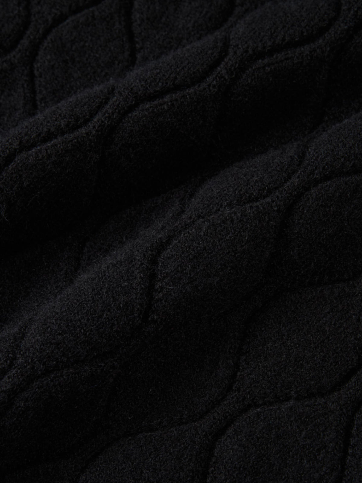 Scalloped Edge Hourglass Sweater - Black