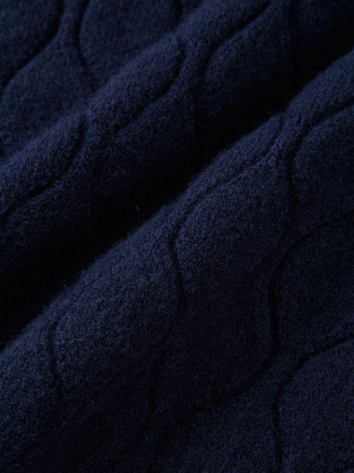 Scalloped Edge Hourglass Sweater - Navy