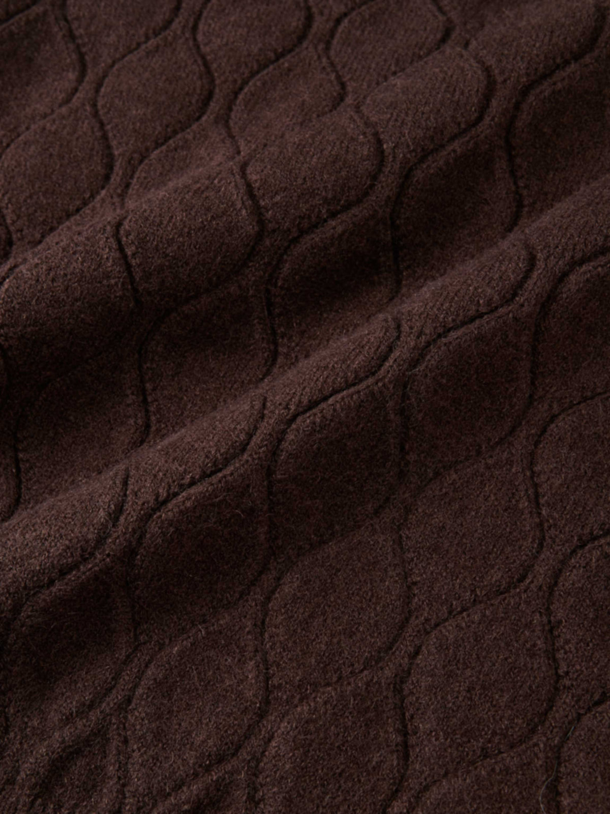 Scalloped Edge Hourglass Sweater - Brown