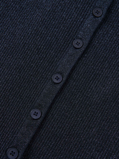 Lurex Cardigan - Blue