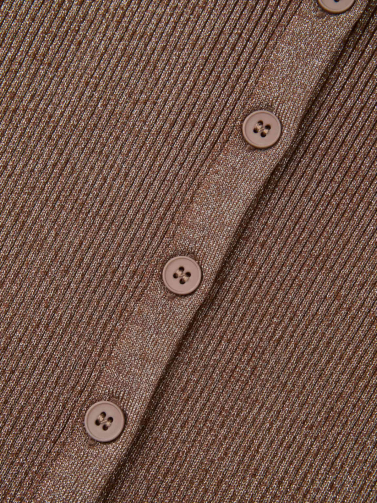 Lurex Cardigan - Brown