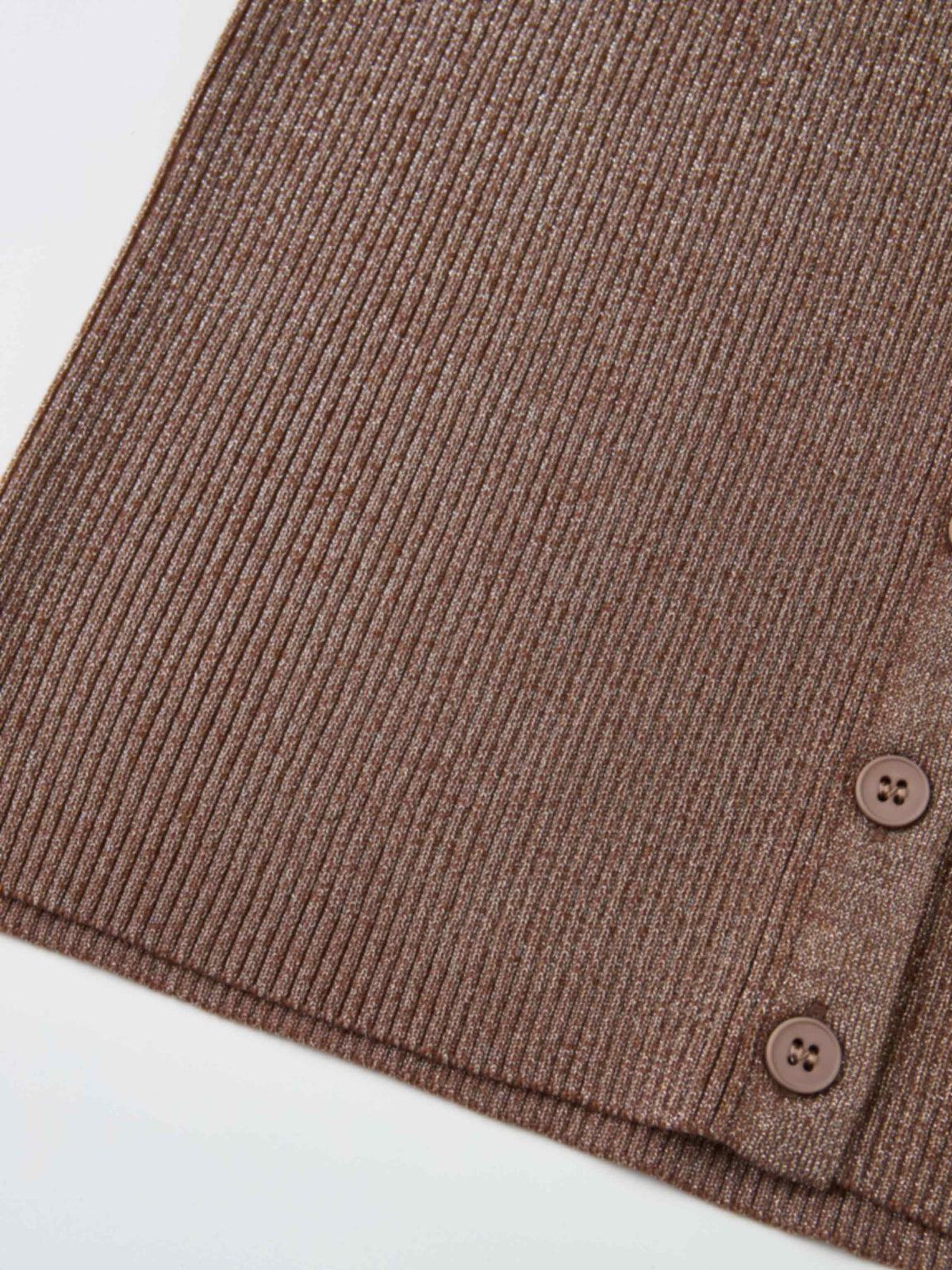 Lurex Cardigan - Brown