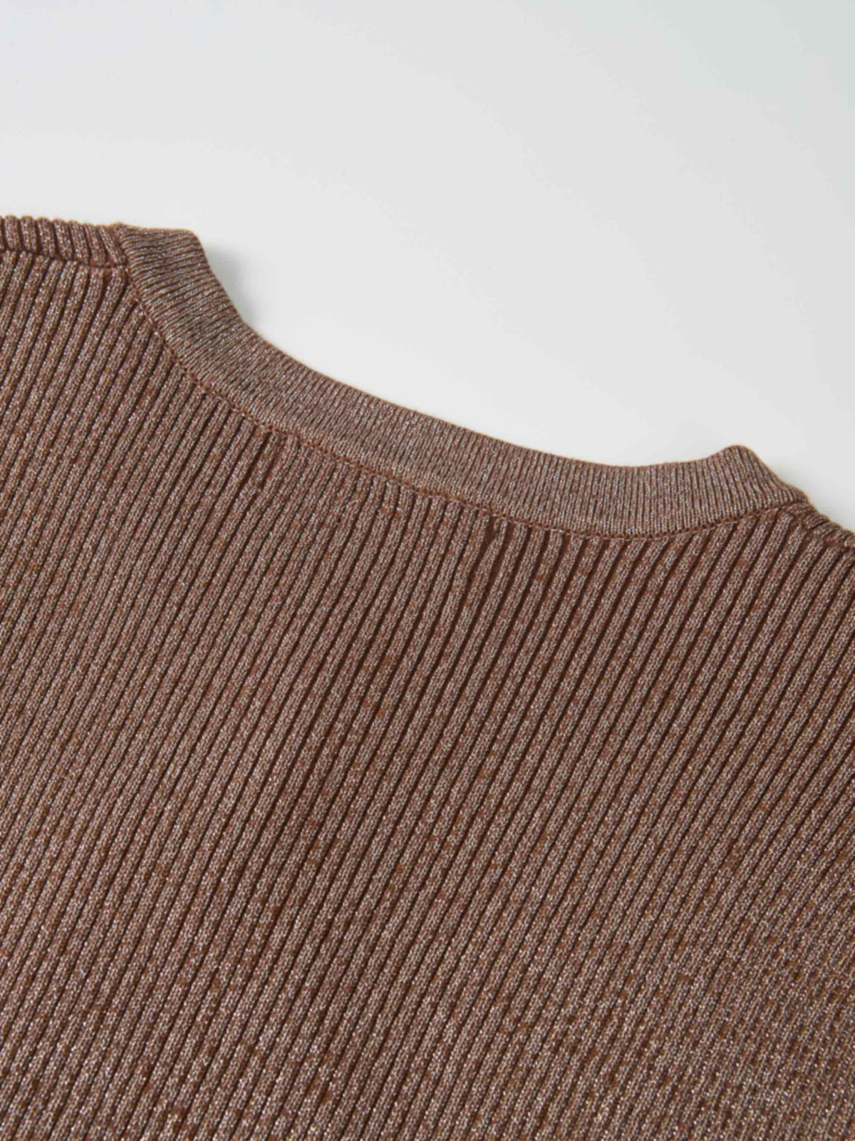 Lurex Cardigan - Brown