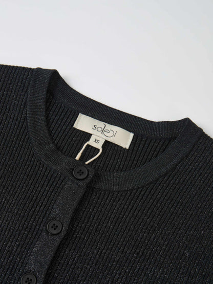 Lurex Cardigan - Black