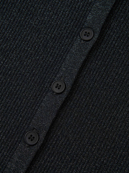 Lurex Cardigan - Black