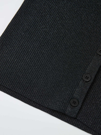 Lurex Cardigan - Black