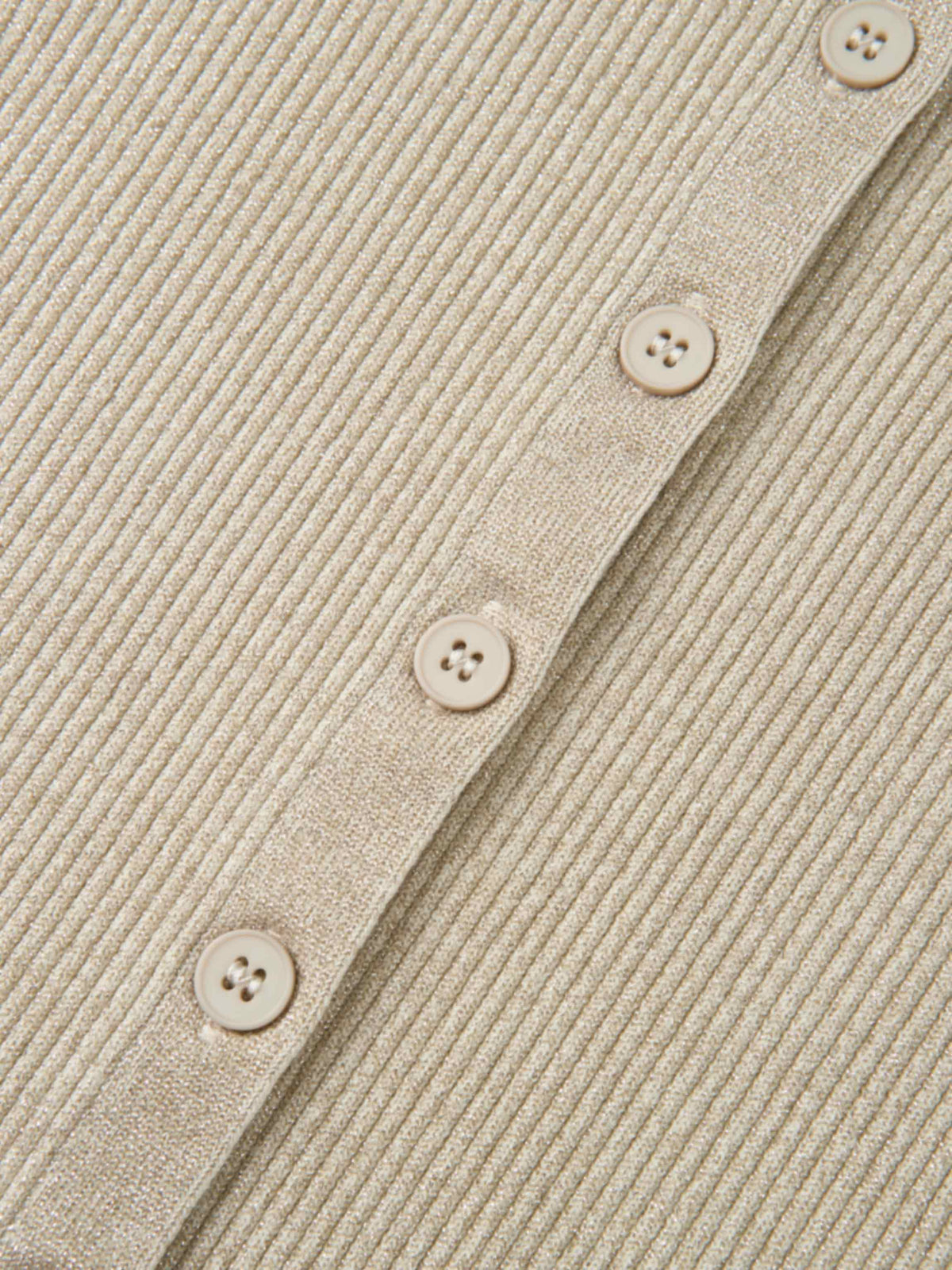 Lurex Cardigan - Cream