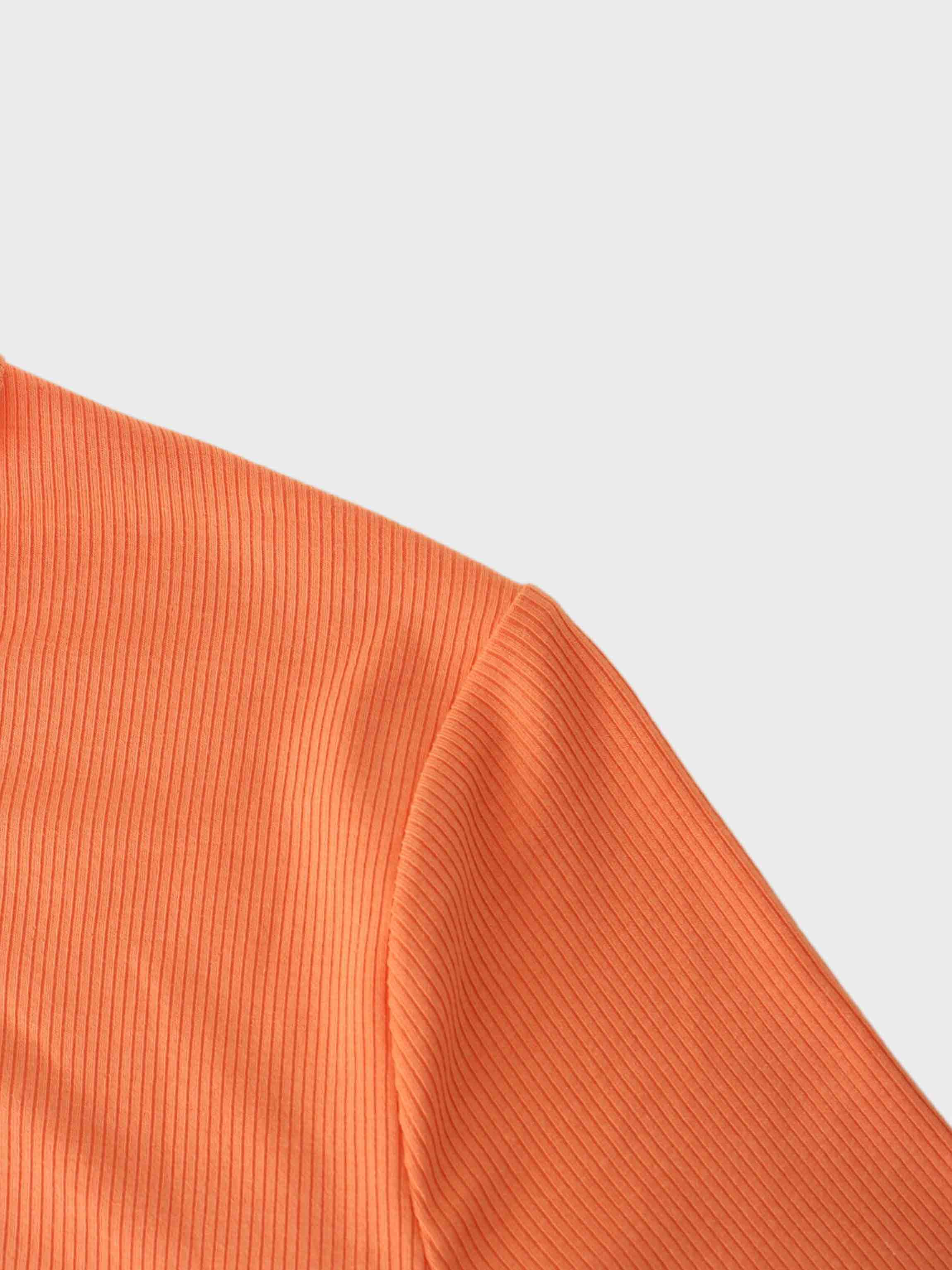 RIBBED HIGH V 3Q-ORANGE