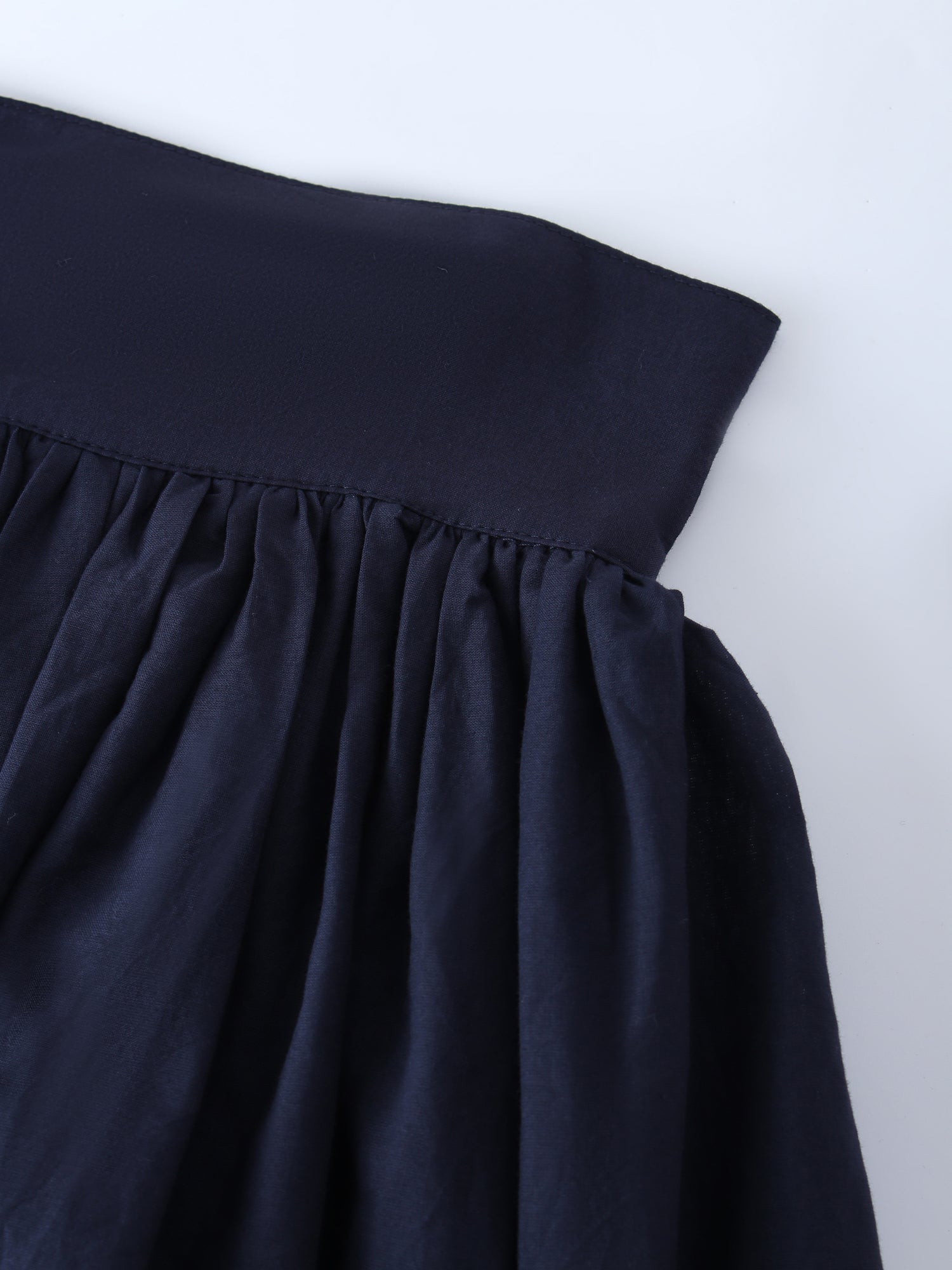 Eyelet Trimmed Skirt-Navy