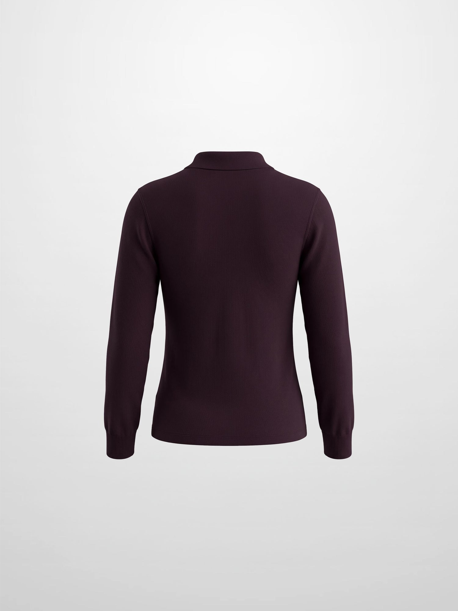 Asymmetrical Button Collar Sweater - Burgundy