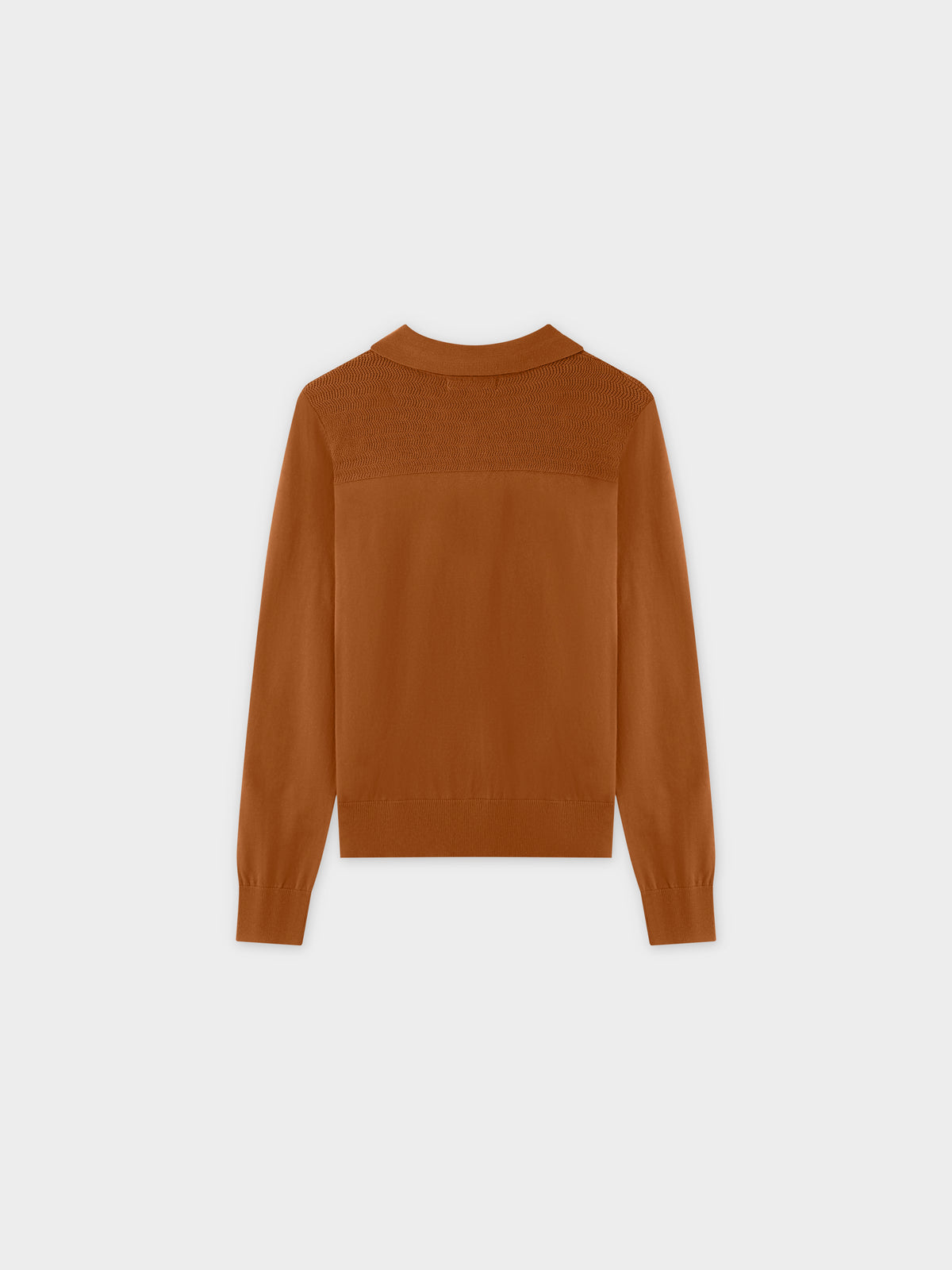 Mesh Top Sweater-Brown