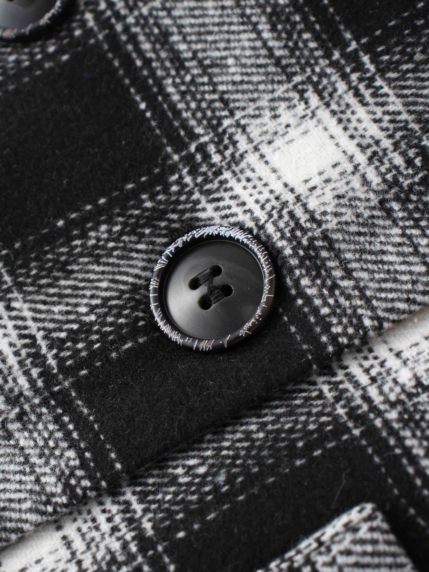 Double Breasted Belted Blazer-Black/White Plaid