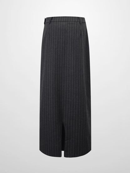 Straight Maxi Skirt - Pinstripe