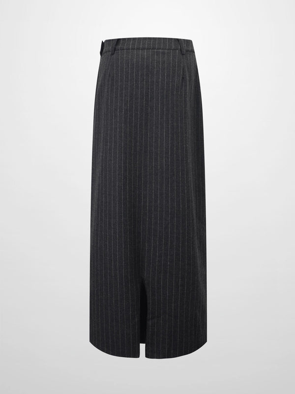 Straight Maxi Skirt - Pinstripe