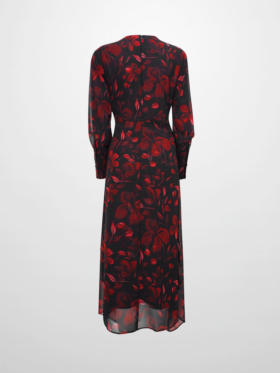 Asymmetrical Hem Dress-Spring Floral Bouquet