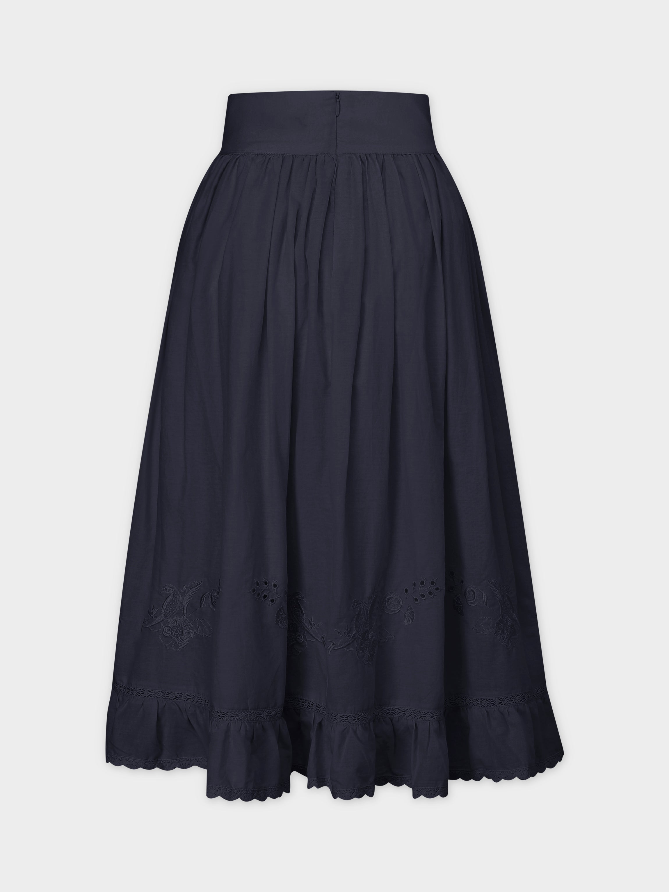 Eyelet Trimmed Skirt Navy Fame on Central