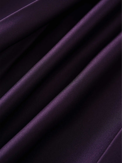Lux Satin Pleated Skirt 26"-Wine
