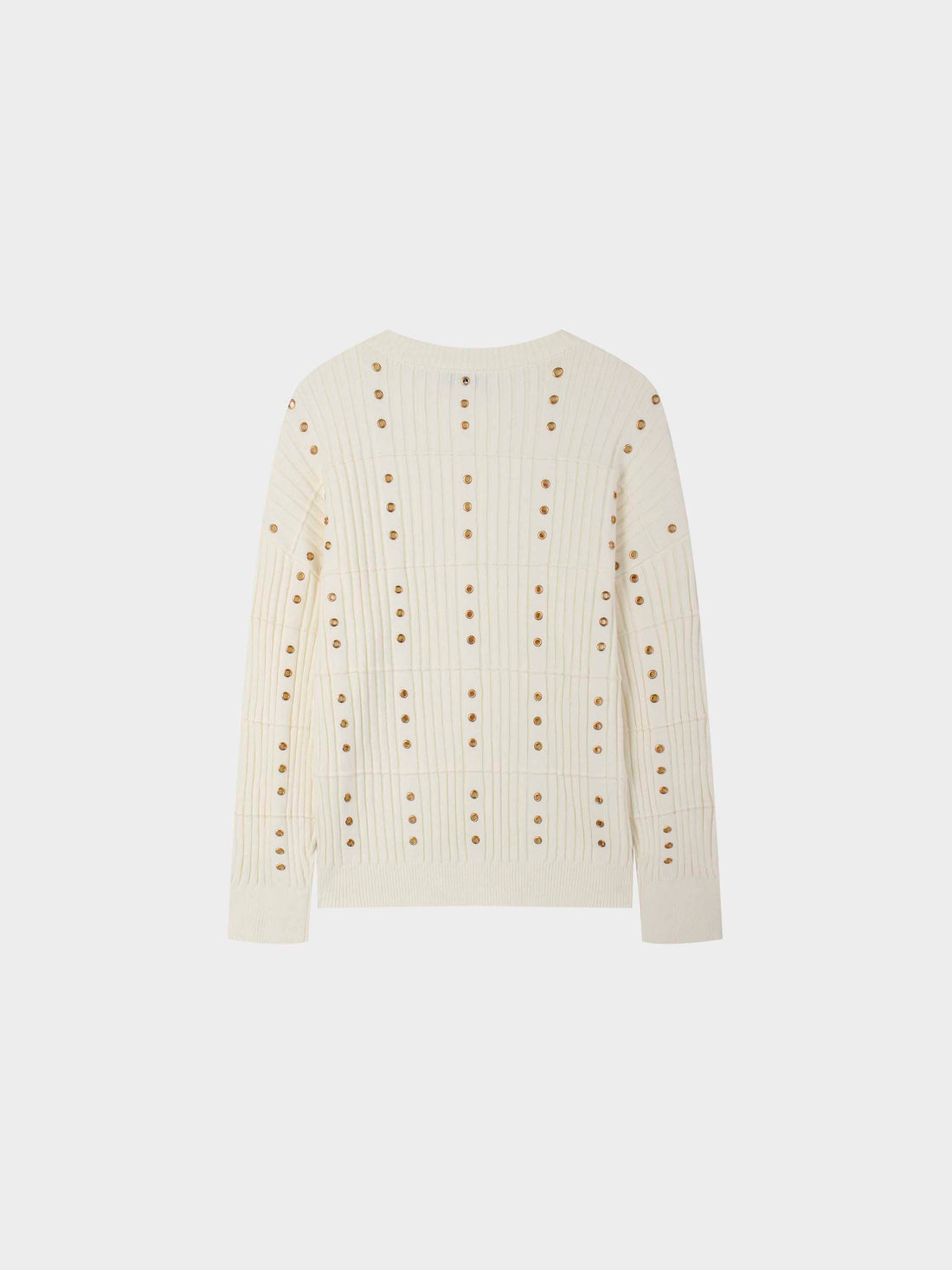 Grommet Sweater-Cream