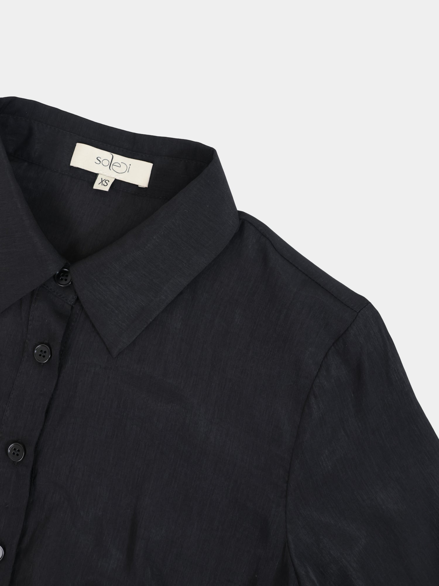 Prairie Bottom Shirt Dress-Black